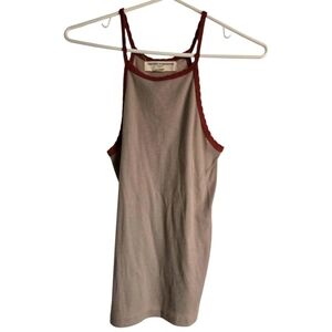 Project Social T Urban Outfitters Tan Ribbed Tank Top Size Medium